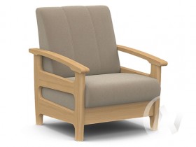 Кресло для отдыха Омега (бук лак/CATANIA LATTE) в Краснокаменске - krasnokamensk.katalogmebeli.com | фото