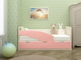 Кровать Бабочки 1,6м (Розовый металлик) в Краснокаменске - krasnokamensk.katalogmebeli.com | фото